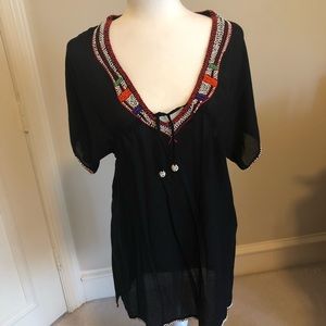 Black embellished tunic